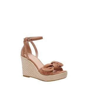 NEW KATE SPADE women's tianna wedge sandal in medium biscotti